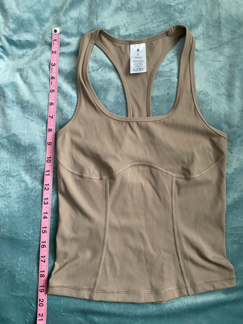 Ryderwear Fitted Racerback Tank Top — Tan/Light brown, Small - Picture 6 of 7